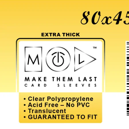 Ovitki MTL 80 x 45 mm, prosojni THICK SIDELOAD, 50 kosov