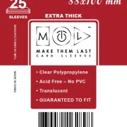 Ovitki MTL 88 x 100 mm, prosojni THICK, 25 kosov