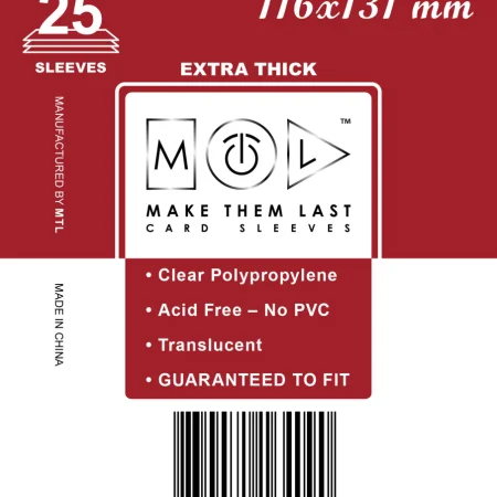 Ovitki MTL 116 x 131 mm, prosojni THICK, 25 kosov