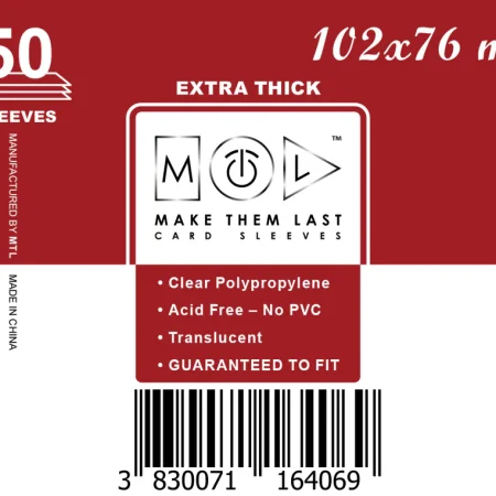 Ovitki MTL 102 x 76 mm, prosojni THICK, 50 kosov
