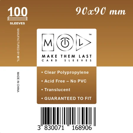 Ovitki MTL 90 x 90 mm, prosojni SOFT, 100 kosov
