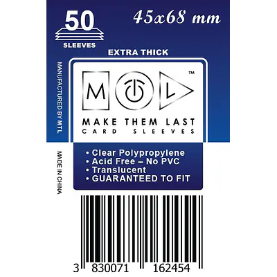 Ovitki MTL 45 x 68 mm, prosojni,THICK 50 kosov