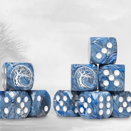 Nords Logo on Blue Marbled Dice- 24 per pack
