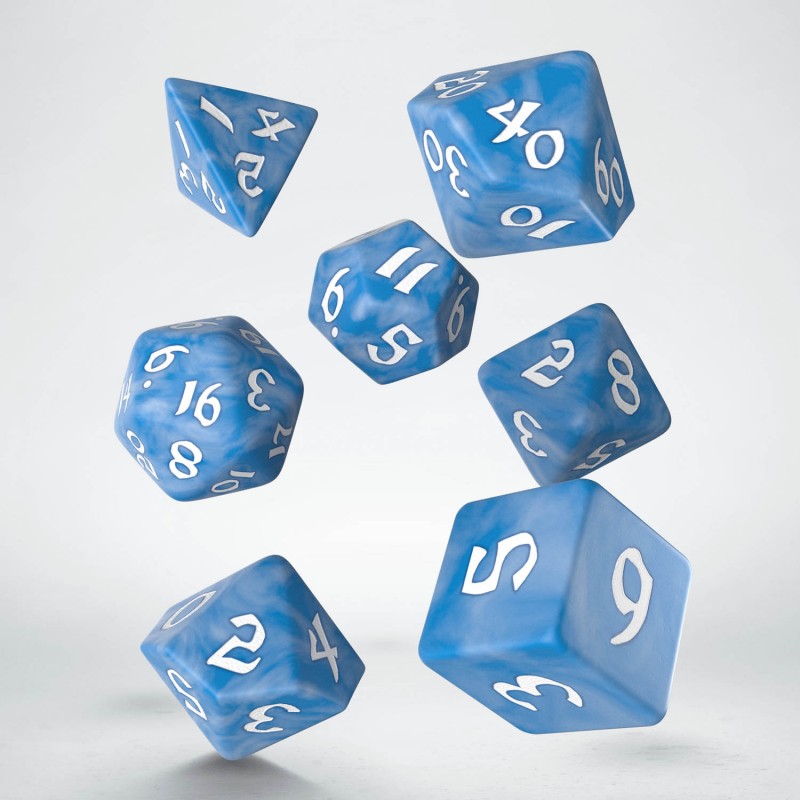 Kocke Classic Runic Dice Set: Glacier & White