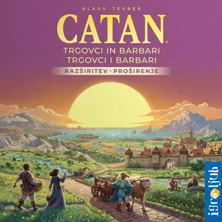 Družabna igra Catan 2025 razširitev Trgovci in barbari